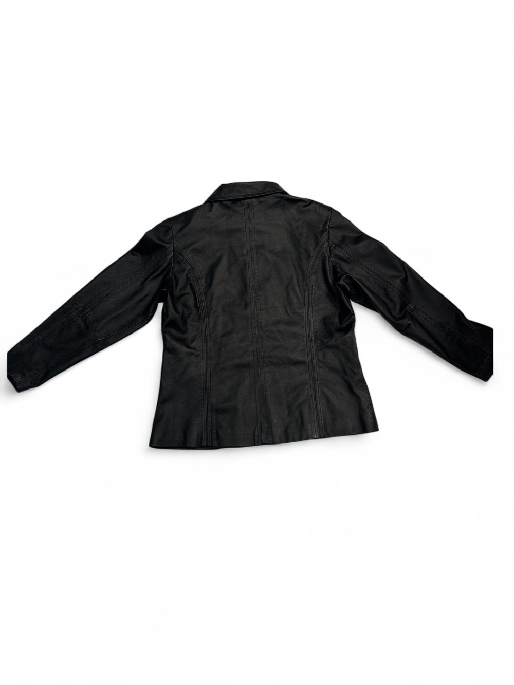 Shaver Lake Women’s Black Genuine Leather Zip-Up Women's Jacket SZ. L - Picture 5 of 6